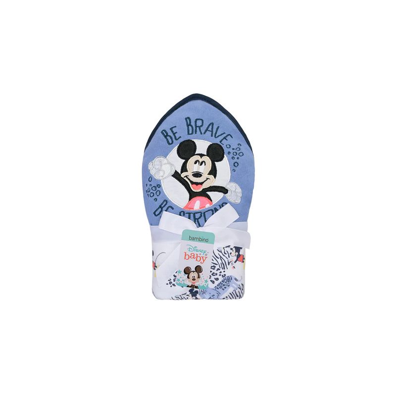 BAMBINO - Toalla Capucha Bambino Mickey  Azul