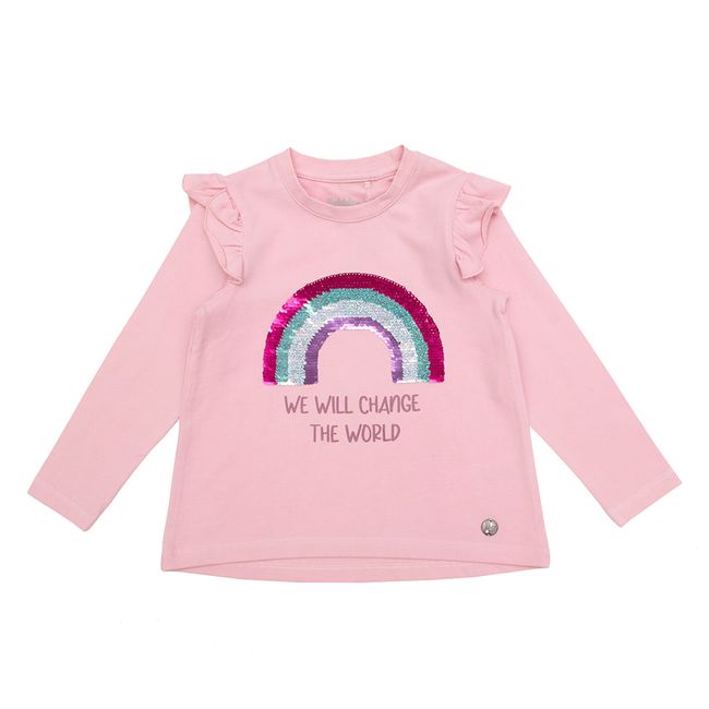 BUBBLE GUMMERS - Polera Manga Larga Niña Bubblegummers Julieta Rosado