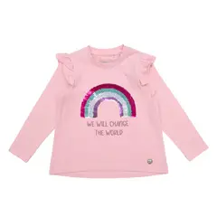 BUBBLE GUMMERS - Polera Manga Larga Niña Bubblegummers Julieta Rosado