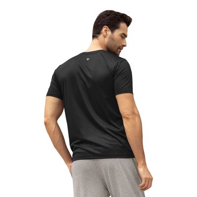 Imagen 2 del producto Camiseta deportiva masculina semiajustada de secado rápido 508007 Negro