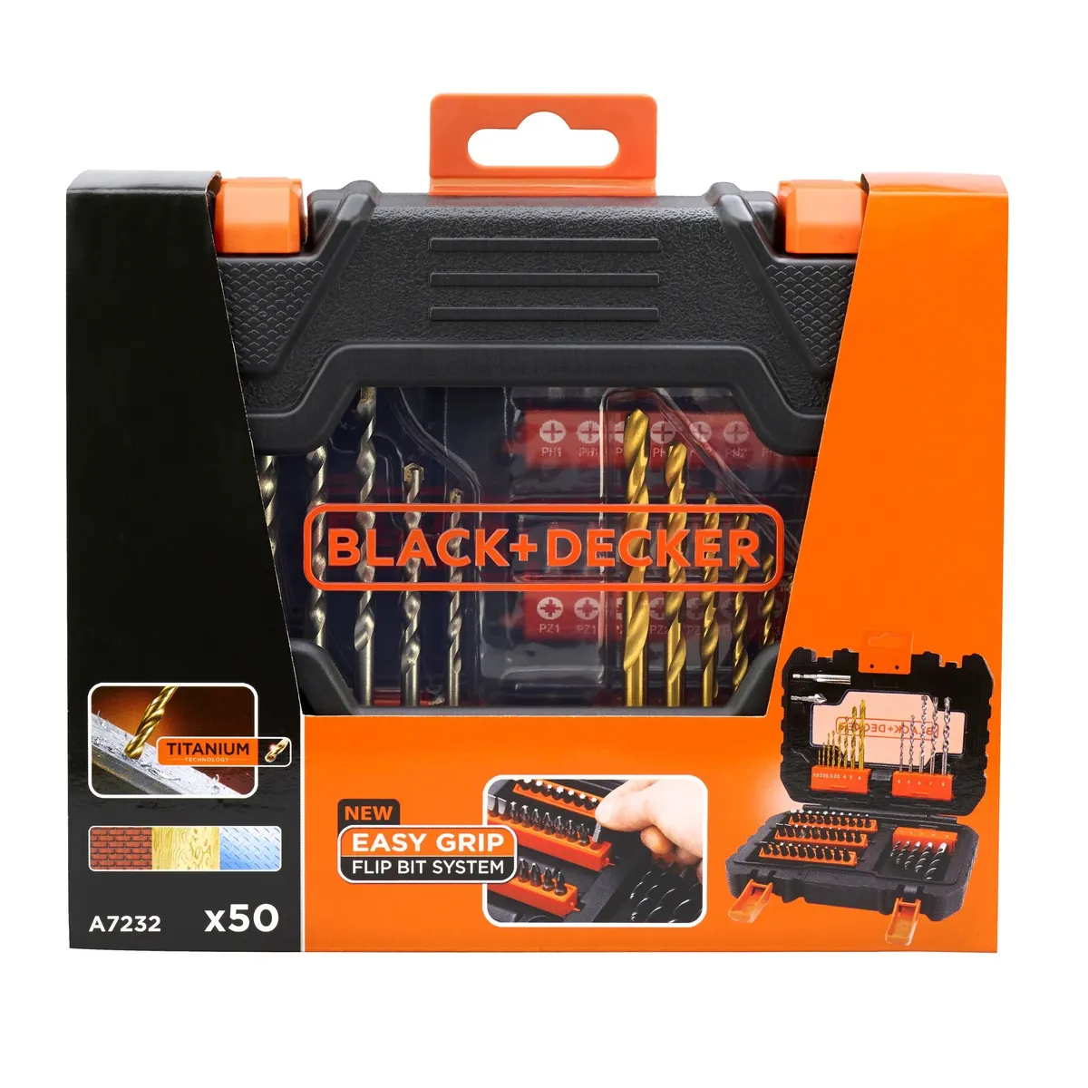 BLACK+DECKER - Set Atornillar Y Taladrar 50 Piezas  A7232-xj