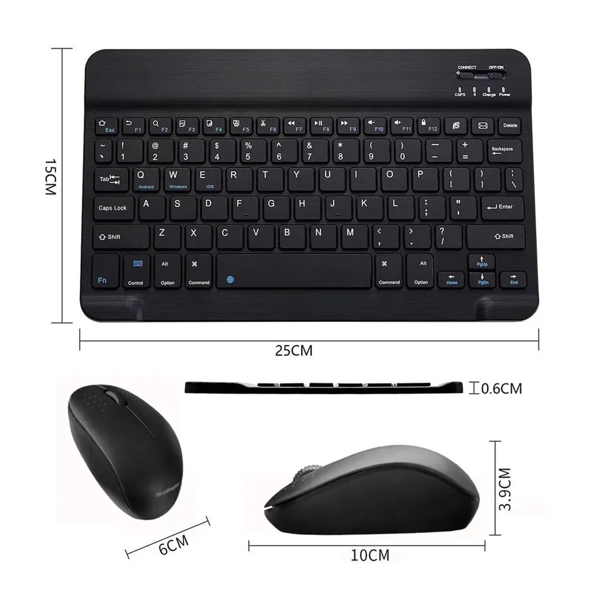 GENERICO - Kit Teclado Bluetooth Recargable Con Mouse