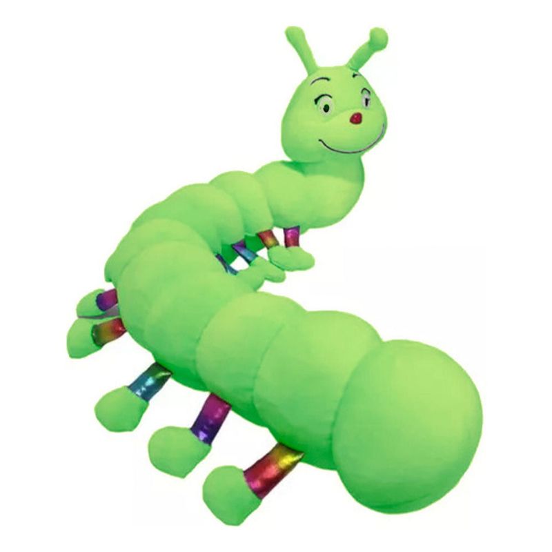 GENERICO - Cuncuna Gusano Peluche Acolchado Suave - 80cm - Verde