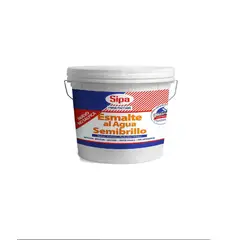 SIPA - Esmalte al agua semibrillo blanco 4gl
