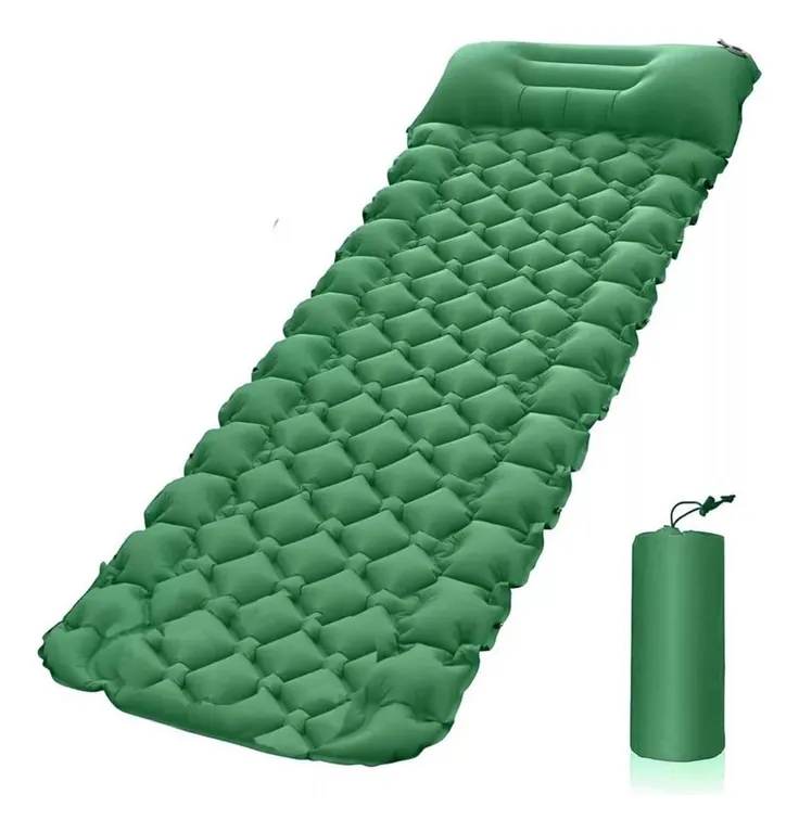 Colchon Inflable Plegable Para Camping Outdoor - Verde
