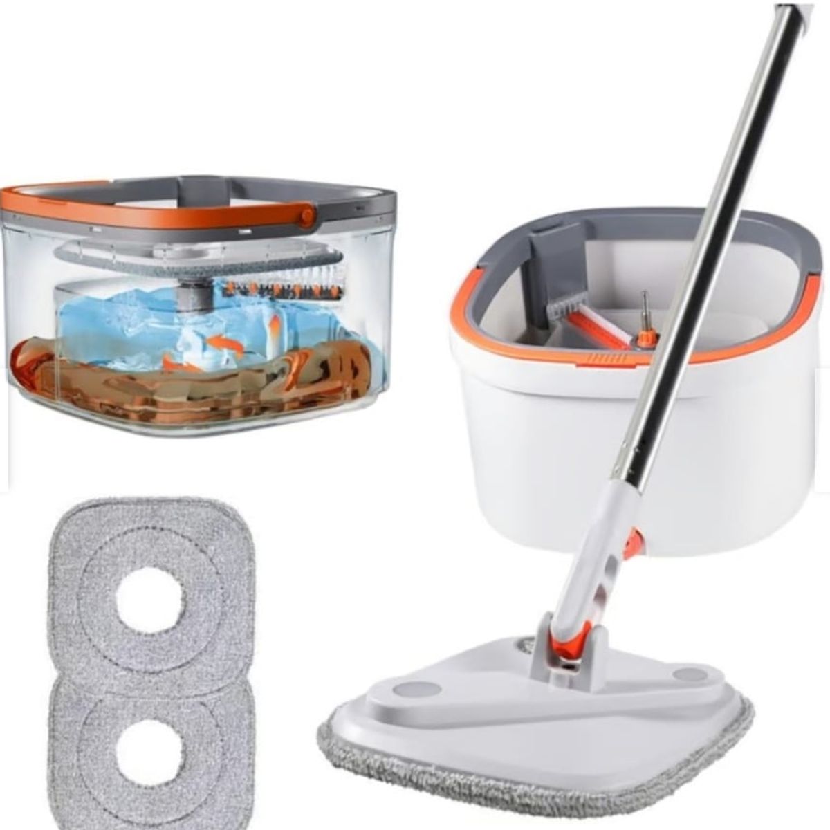 GENERICO - Mopa Separa Agua Limpia Sucia Automatico Super Mop 360