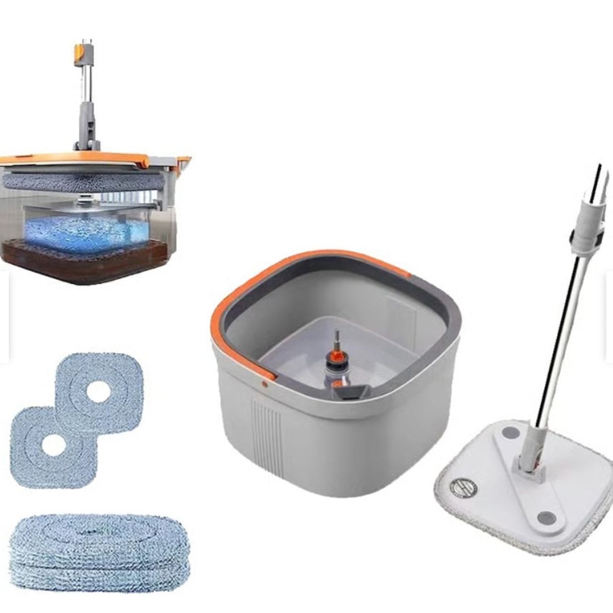 GENERICO - Mopa Separa Agua Limpia Sucia Automatico Super Mop 360