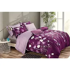 GENERICO - CUBRECAMA DE VERANO DELGADO QUILT 1.5 PLAZA VIOLETA CON DISEÑO DIANA