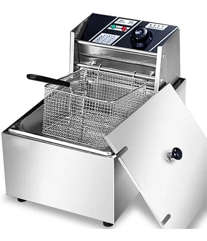 Freidora Industrial Eléctrica 6L Acero Inoxidable 220v-240v