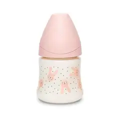 SUAVINEX - MAMADERA 150ML TETINA SILICONA RABBIT ROSADA