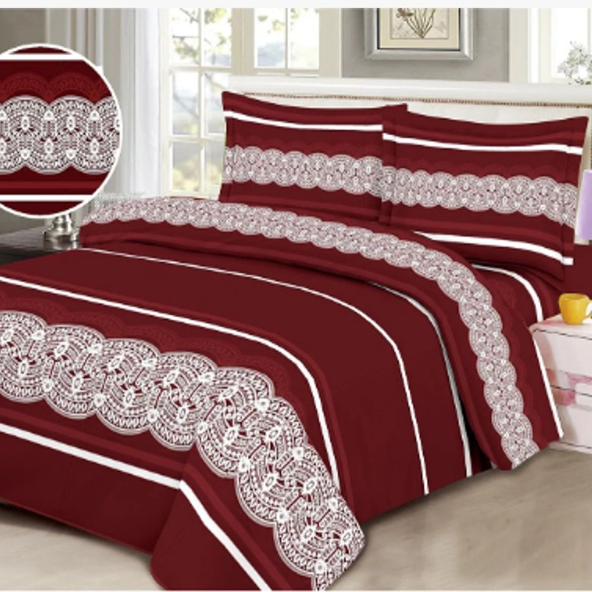 GENERICO - CUBRECAMA DE VERANO DELGADO QUILT 15 PLAZA BURDEO CON DISEÑO DIANA