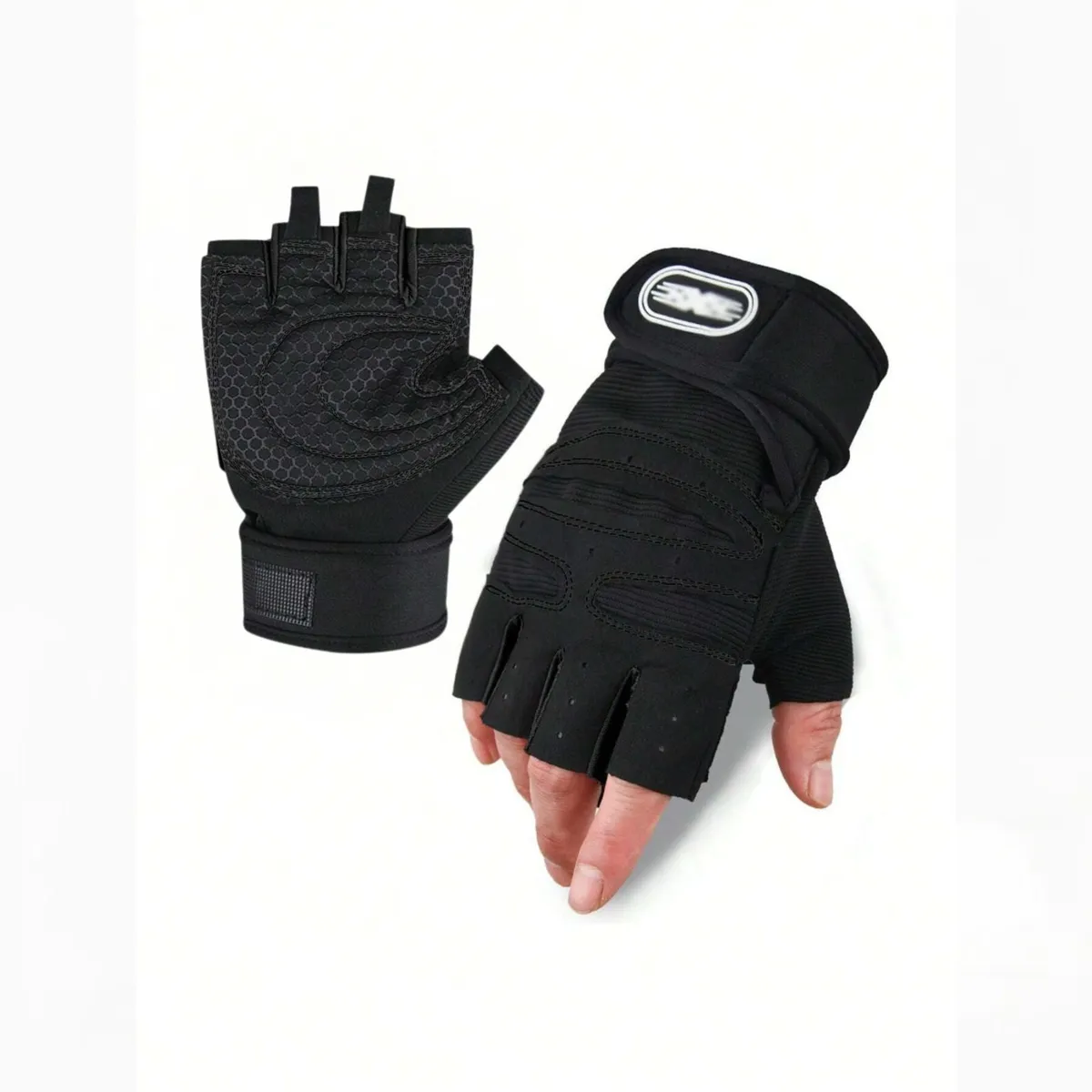 CRUSEC - Guantes Deportivos Con Muñequera Para Gym Crossfit Bicicleta