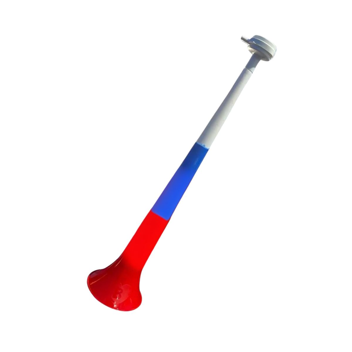 GENERICO - Vuvuzela grande Tri Color Rojo Blanco y Azul