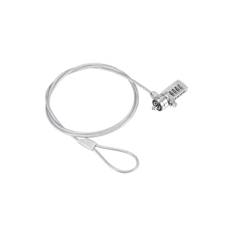 MALIK - Candado De Notebook  Clave Largo 12m Material Acero