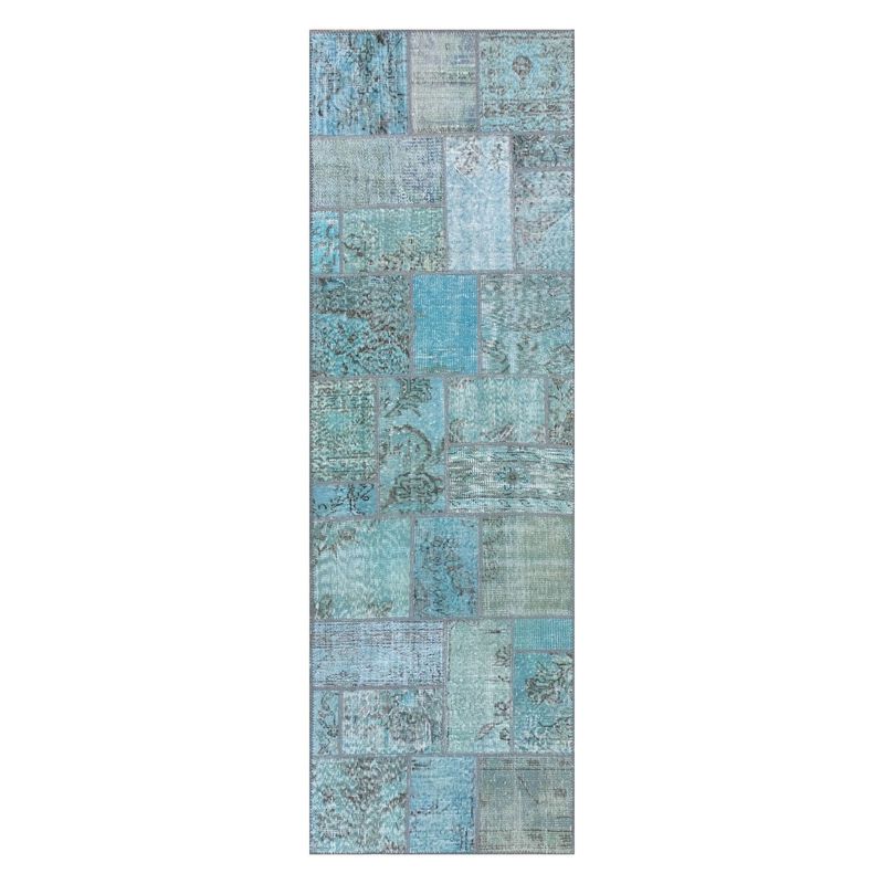 CONSORCIO PERSA - Alfombra Persa de Lana, Patchwork Estambul 2.40 x 0.80 mts.