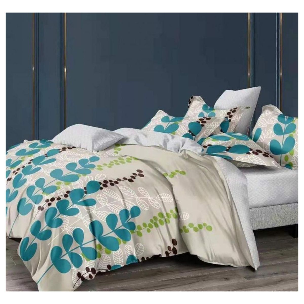 GENERICO - CUBRECAMA DE VERANO DELGADO QUILT 1.5 PLAZA GRIS CON DISEÑO DIANA