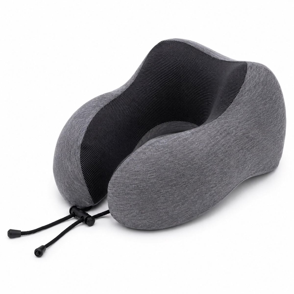 HOMESTAR - Cojin cuello viaje cervical almohada para auto oficina viaje gris 22 × 28 × 14 cm