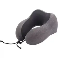 HOMESTAR - Cojin cuello viaje cervical almohada para auto oficina viaje gris 22 × 28 × 14 cm