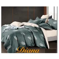 GENERICO - CUBRECAMA QUILT DE VERANO DELGADO 1.5 PLAZA VERDE PLUMA BLANCA DIANA