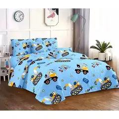 GENERICO - CUBRECAMA QUILT DE VERANO DELGADO 1.5 PLAZA AZUL MAQUINARIA DIANA