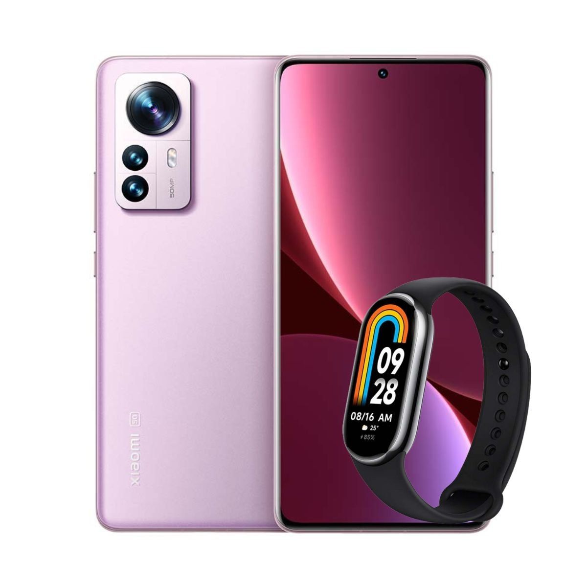 XIAOMI - Xiaomi 12 EU 5G 8GB + 256GB Morado + Mi Smart Band 8 Negro