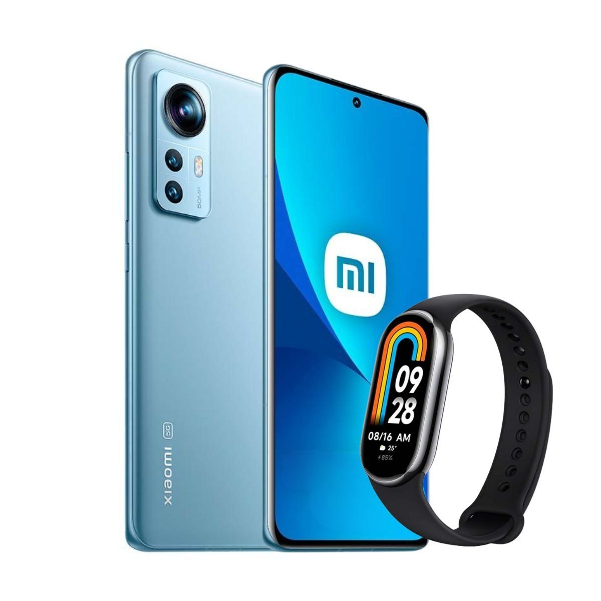 XIAOMI - Xiaomi 12 EU 5G 8GB + 256GB Celeste + Mi Smart Band 8 Negro