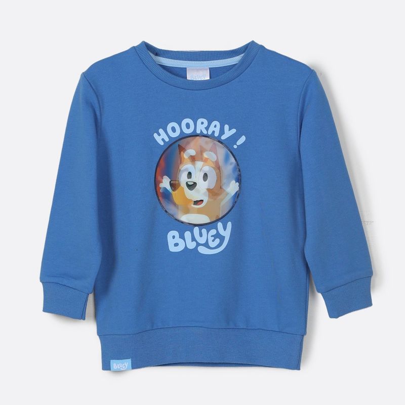 BLUEY - Poleron Cerrado Rotativo Niño Azul Bluey