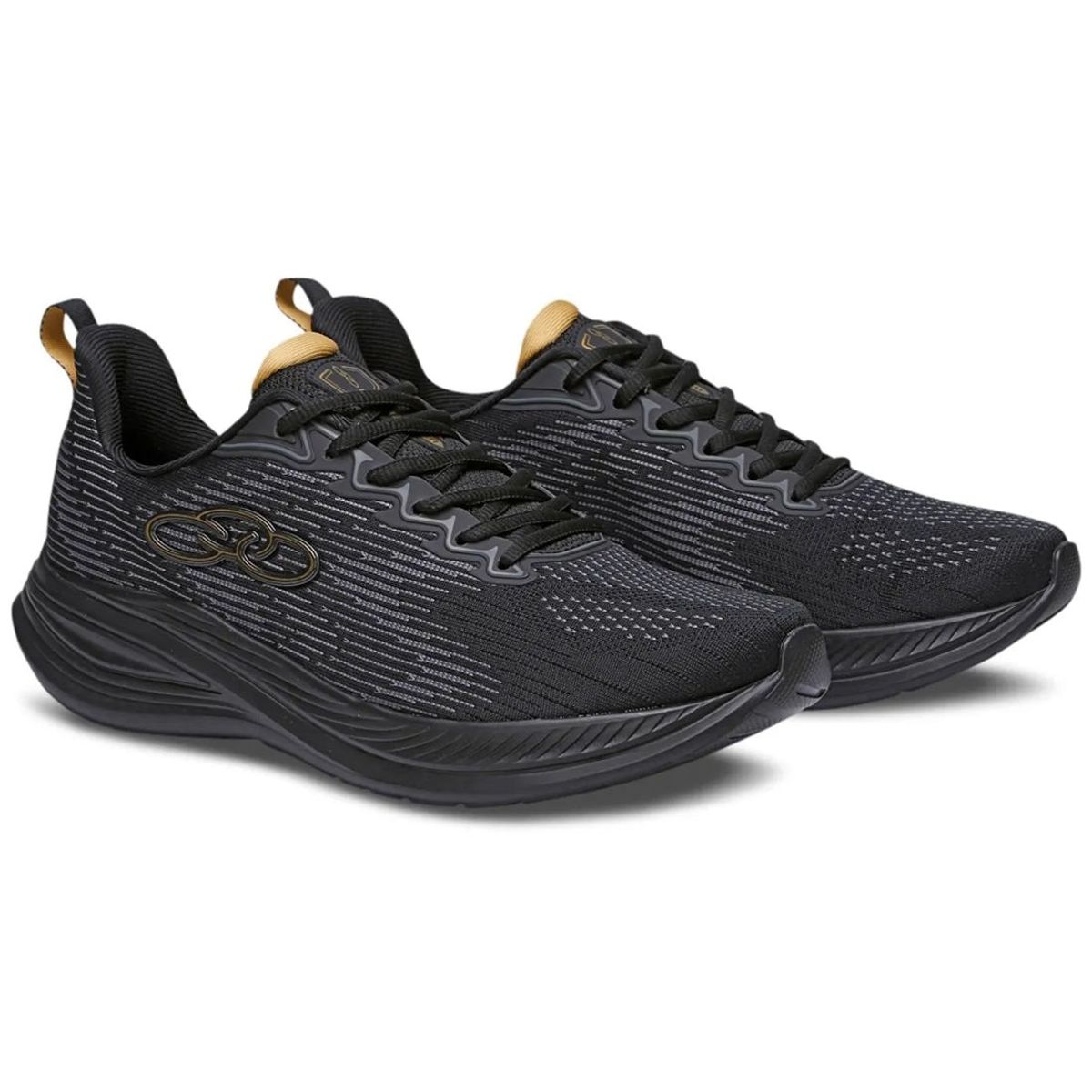 OLYMPIKUS - Zapatilla Mujer Marte Negro/Dorado