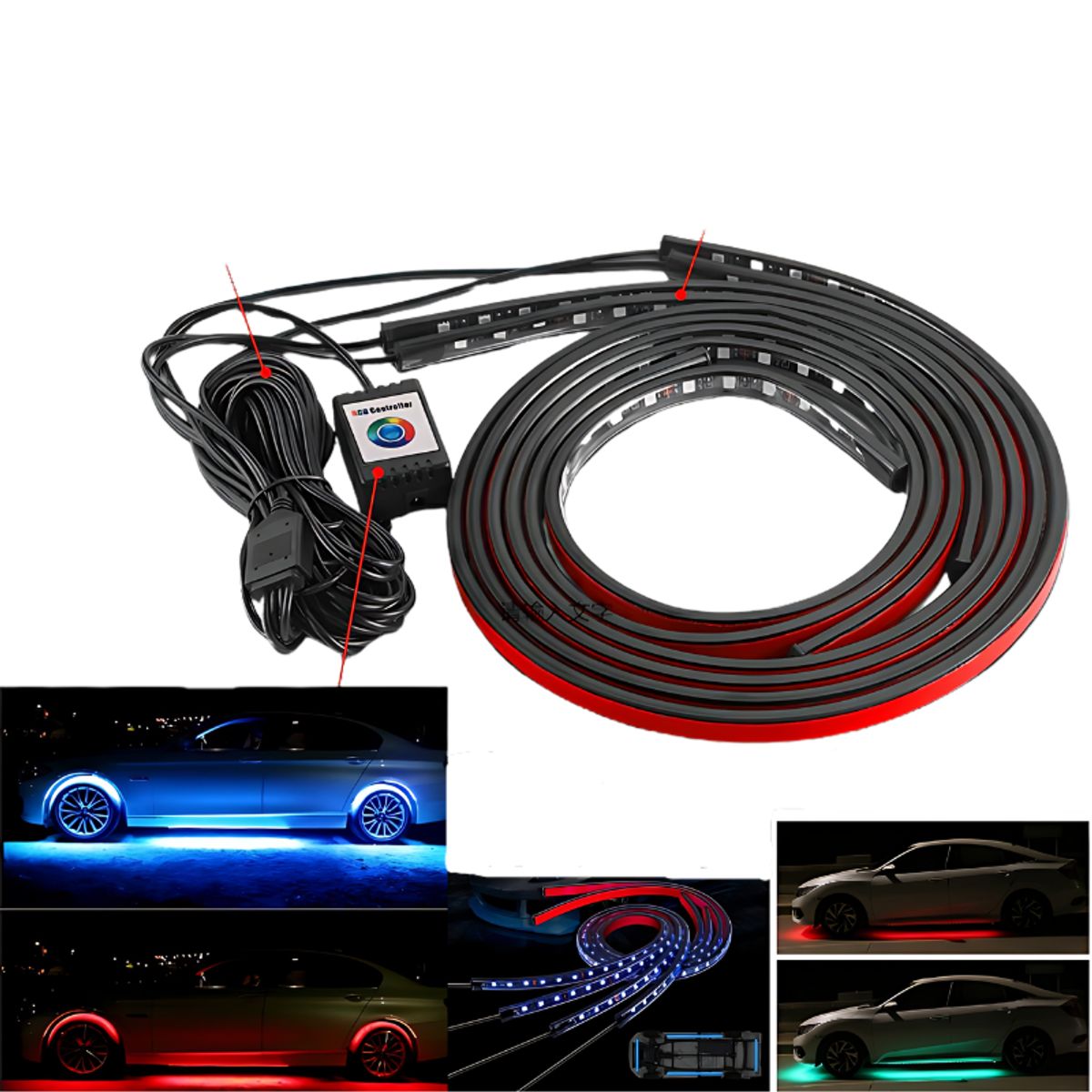 GENERICO - Luces led para chasis auto controladas por App