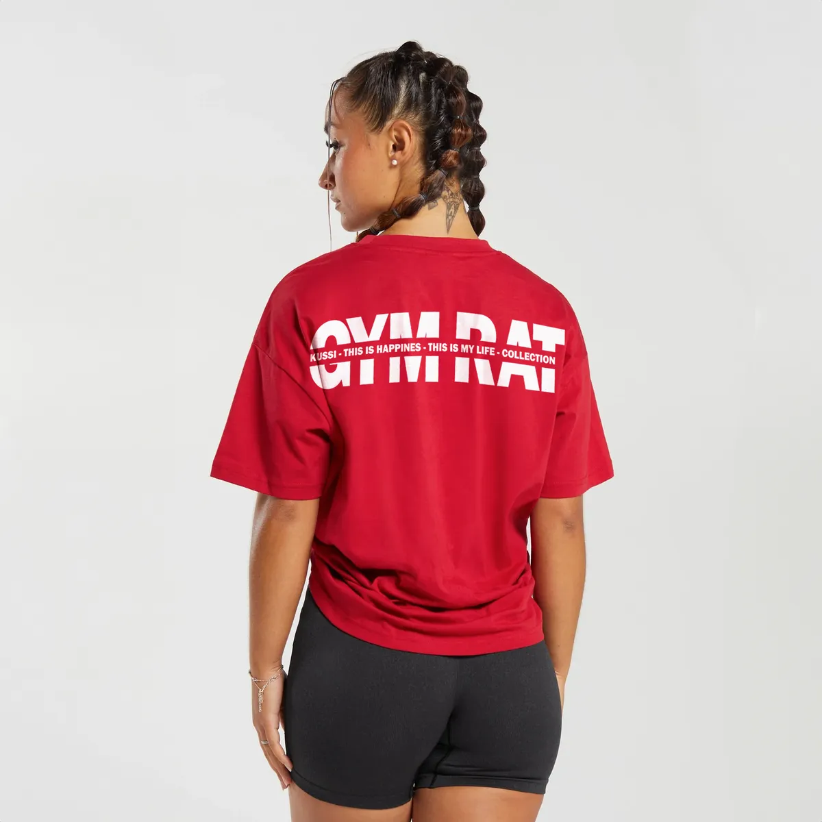 KUSSI COLLECTION - Polera basic mujer Gym Rat  Edicion Limitada Red