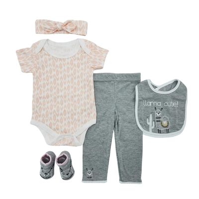 Imagen 2 del producto Set Bebe Ajuar Recien Nacido En Caja Regalo 5 Piezas Niña