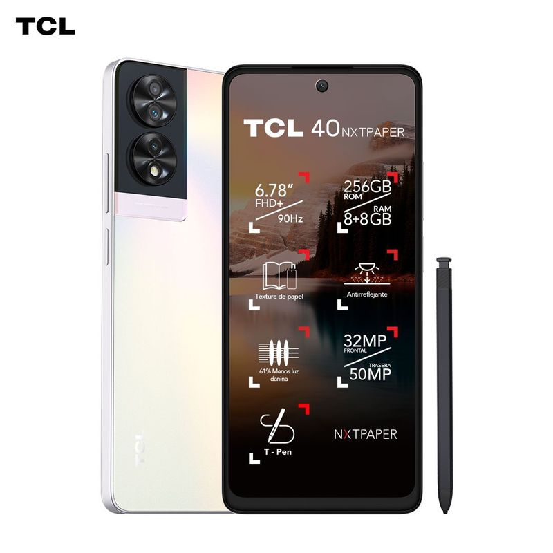 TCL - Smartphone TCL 40 NXTPAPER 256GB + Lápiz