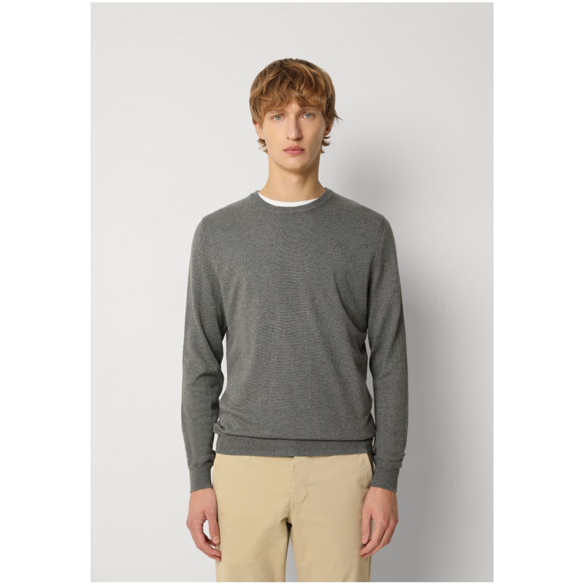 SCALPERS - Sweater Cuello Redondo Calavera Grey Melange