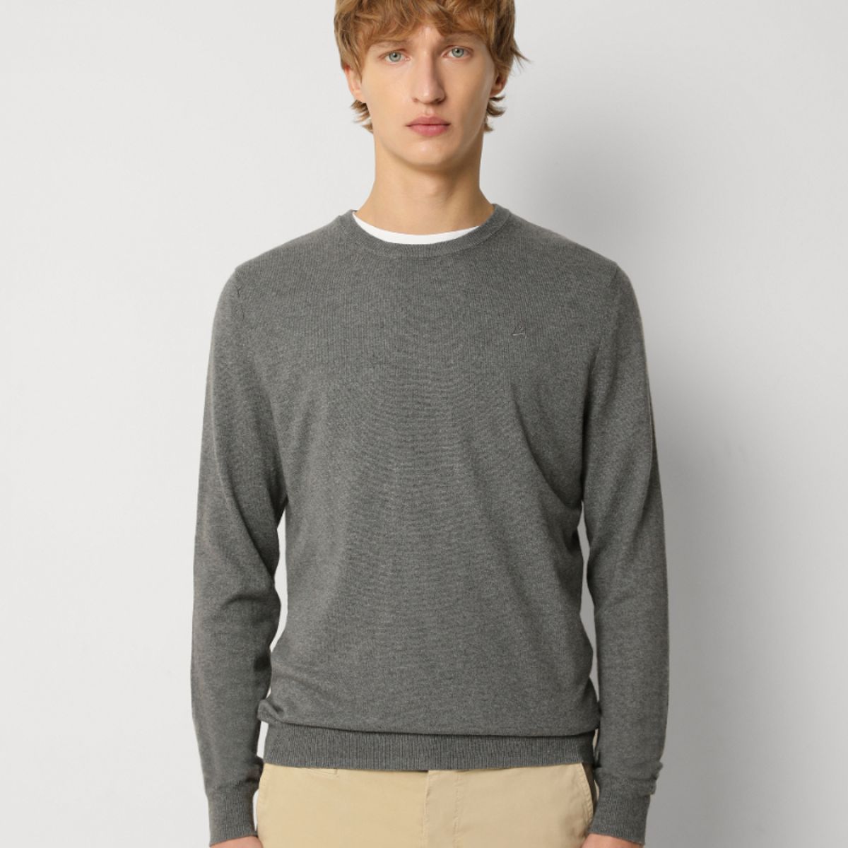 SCALPERS - Sweater Cuello Redondo Calavera Grey Melange