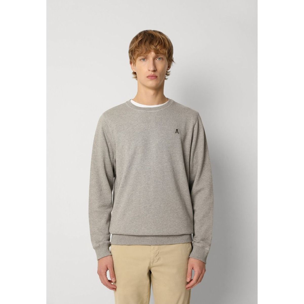 SCALPERS - Polerón Básico Calavera Grey Melange