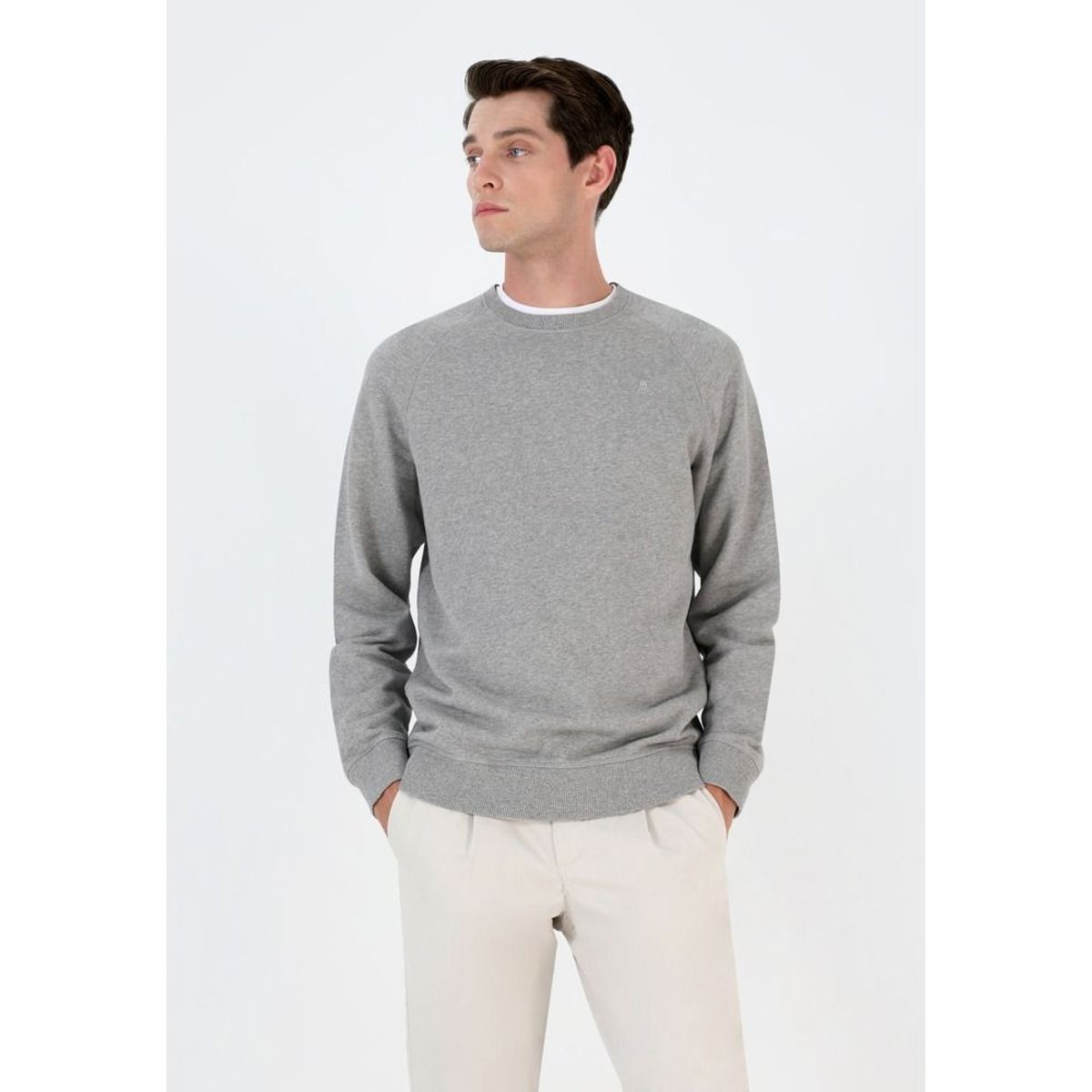 SCALPERS - Polerón Básico Calavera Grey Melange