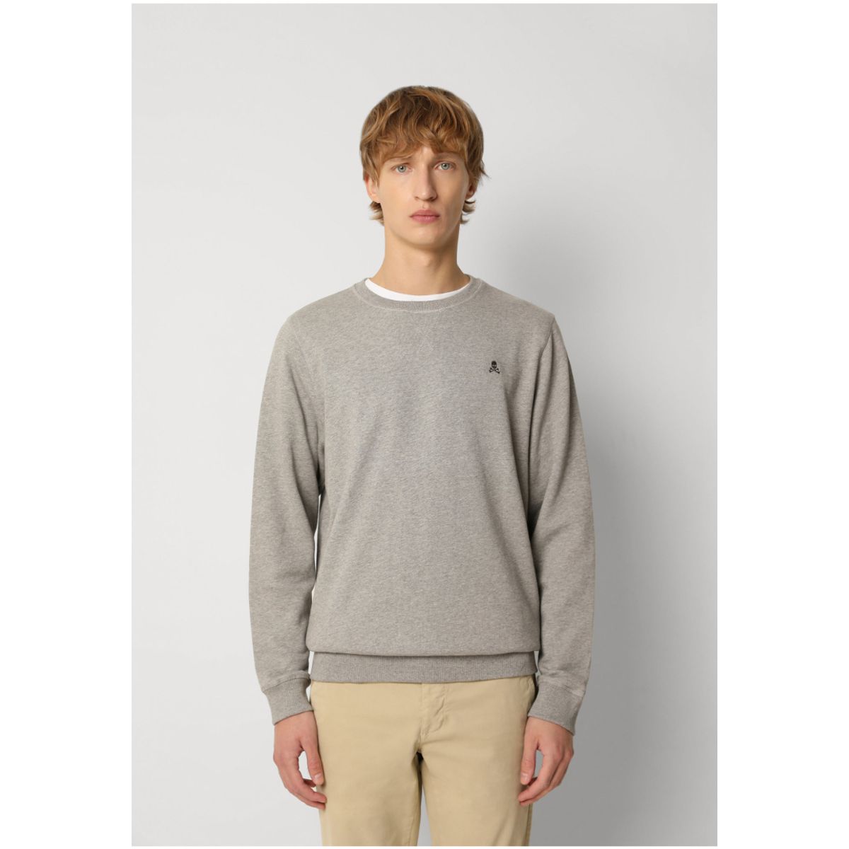 SCALPERS - Polerón Básico Calavera Grey Melange