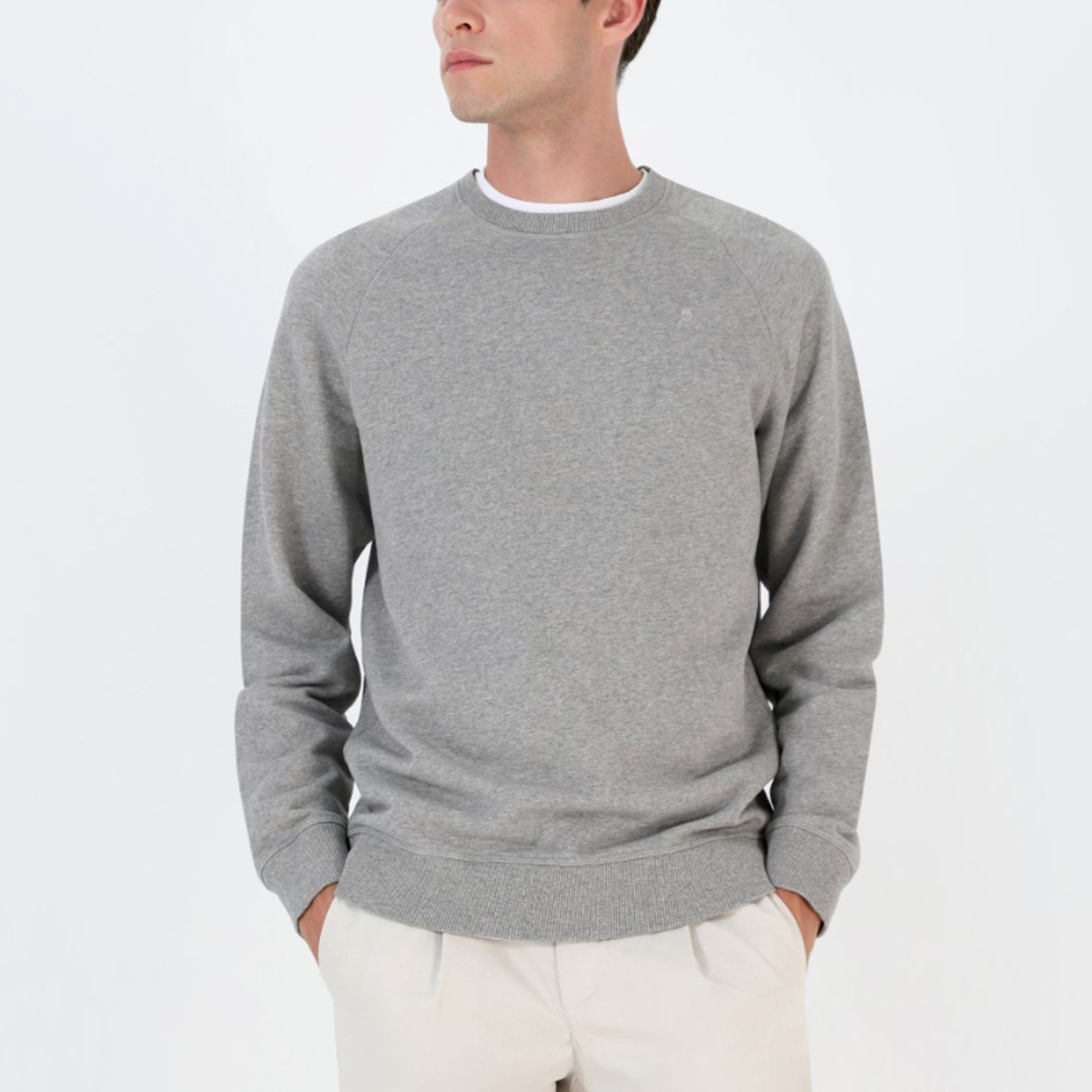 SCALPERS - Polerón Básico Calavera Grey Melange