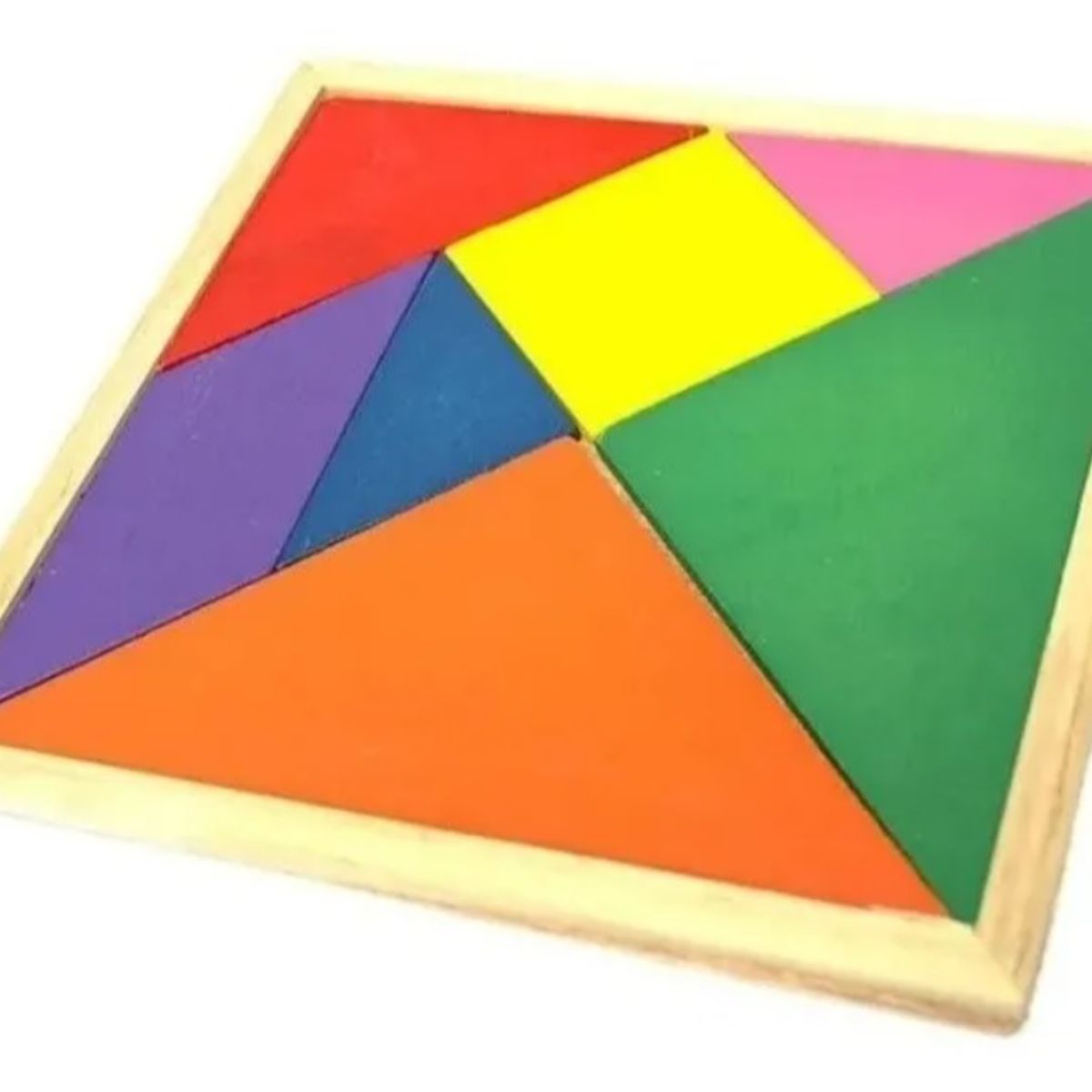 GENERICO - Tangrama 14x14 Cm Juego Madera Didáctico