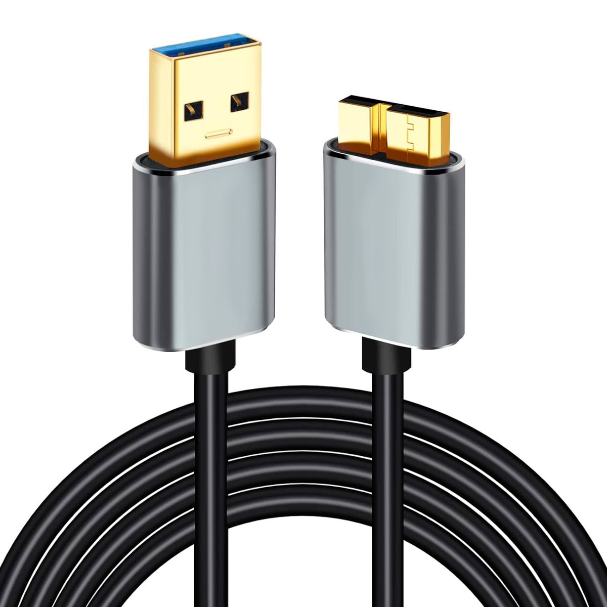 GENERICO - Cable USB A 3.0 a Micro B Para Disco HDD / SSD Externo 1m