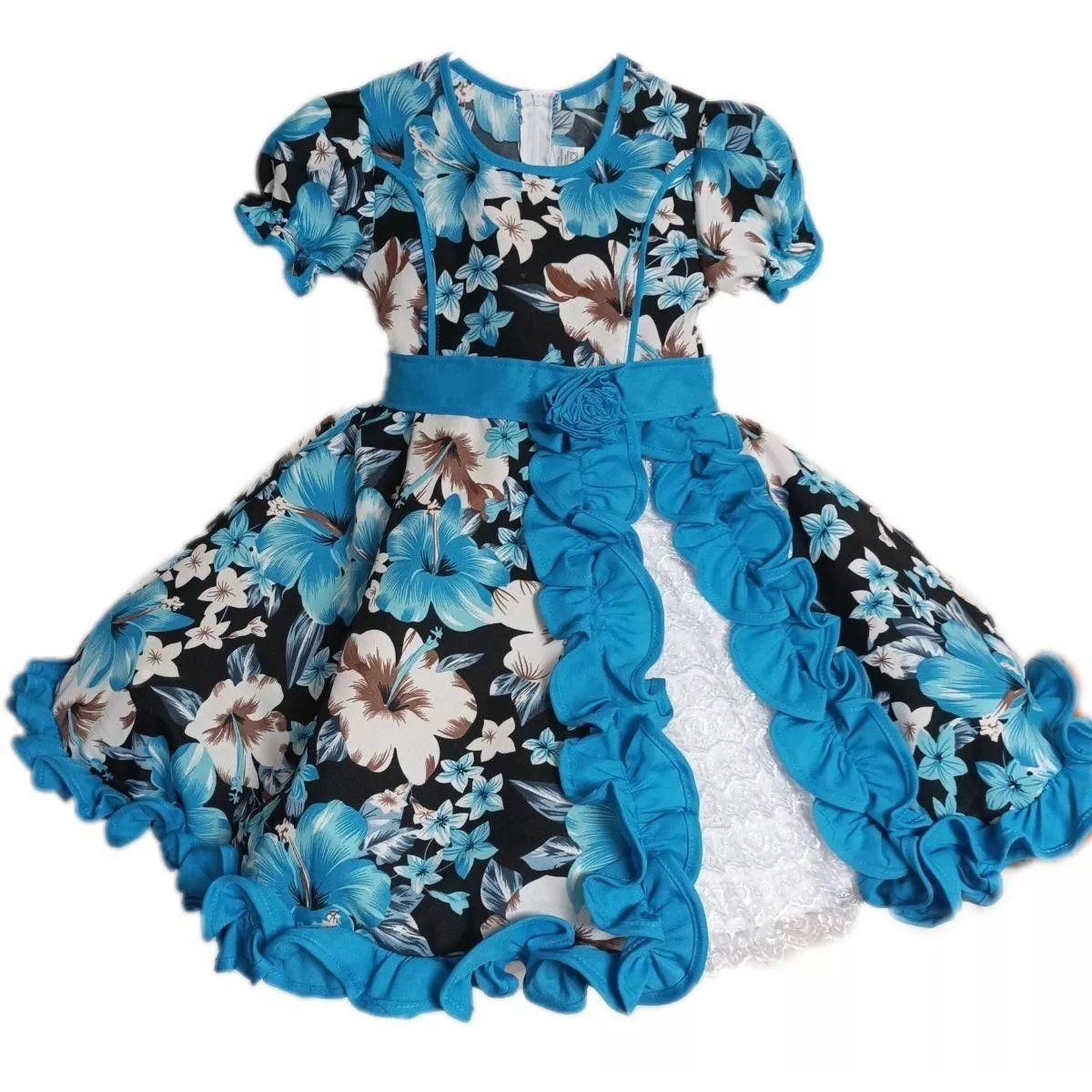 BAUL MAGICO - Vestido Huasa- Chinita Kid Talla 2 4 6 8 - Azul