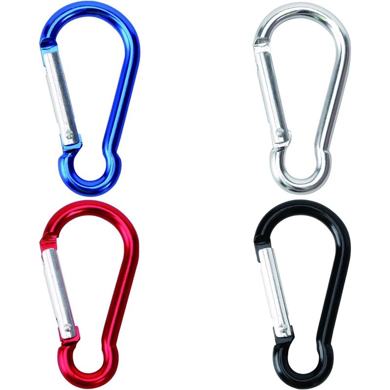 GENERICO - Pack 6 llavero Mosqueton Táctico Aluminio con Seguro  CSurtidos 75mm