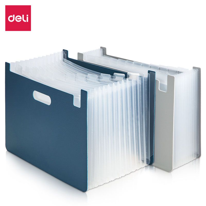 DELI - Carpeta archivador A4 13 divisiones gris