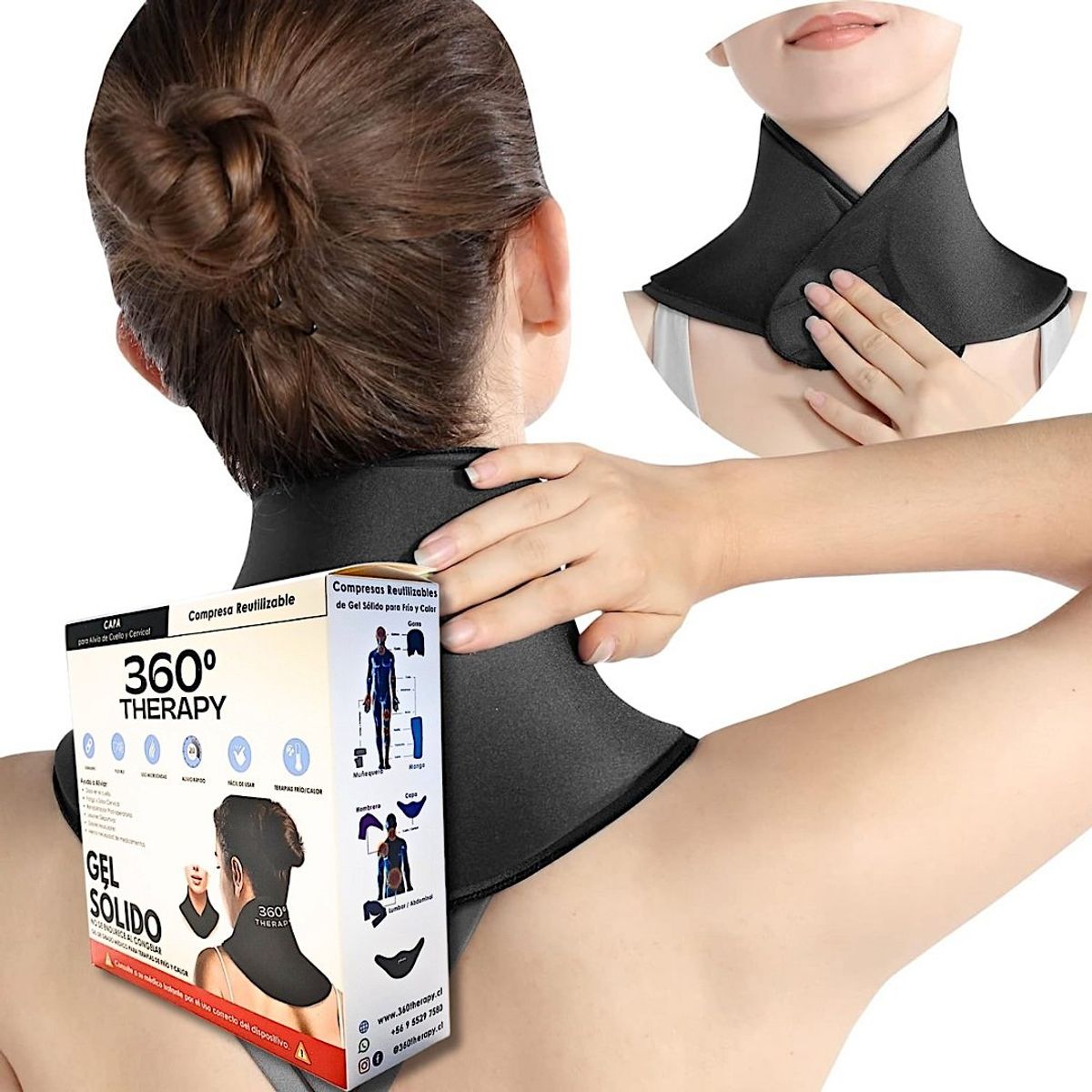 360 THERAPY - Compresa De Gel Sólido para Alivio Cervical y Cuello - 360º THERAPY®