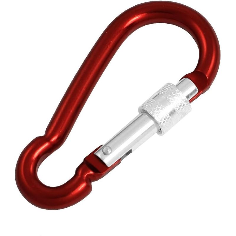 GENERICO - Pack 6 llavero Mosqueton Táctico Aluminio C/Surtidos 76mm