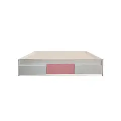 DECORACION CREATIVA - Cama Infantil 1,5 Plaza 3 Cajones ( Blanco - Rosado - Blanco)