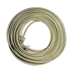 MACROTEL - Cable Extensión De Teléfono marfil De 15 Metros