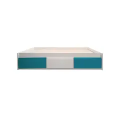 DECORACION CREATIVA - Cama Infantil 1,5 Plaza 3 Cajones ( Calipso- Blanco - Calipso)