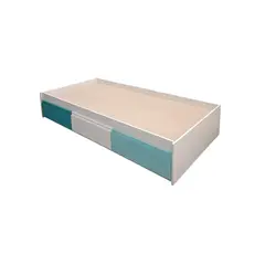 DECORACION CREATIVA - Cama Infantil 1 Plaza 3 Cajones (Calipso - Blanco - Celeste)