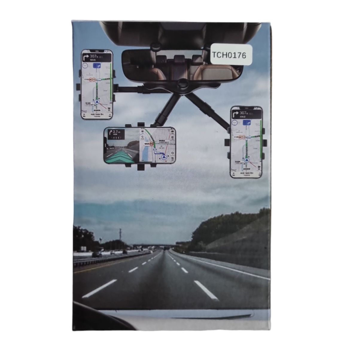GENERICO - Soporte Para Teléfono Móvil 360 ° Retráctil Para Vehiculo